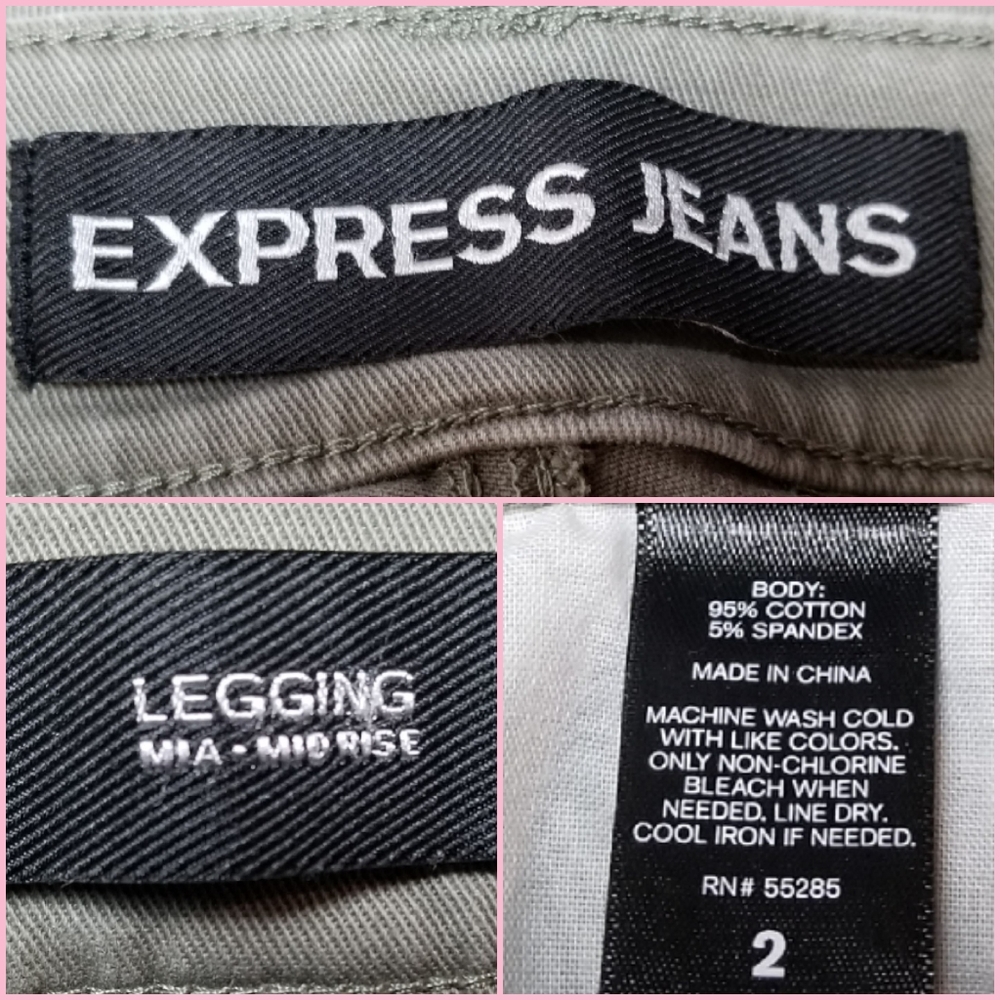Express Mid Rise Moto Skinny Pants - Picture 3 of 4